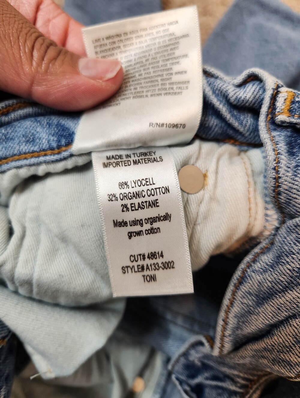 AGOLDE Swerve Toni Mid Rise Jeans Women Size 25 Straight Side Stripe - Picture 5 of 10